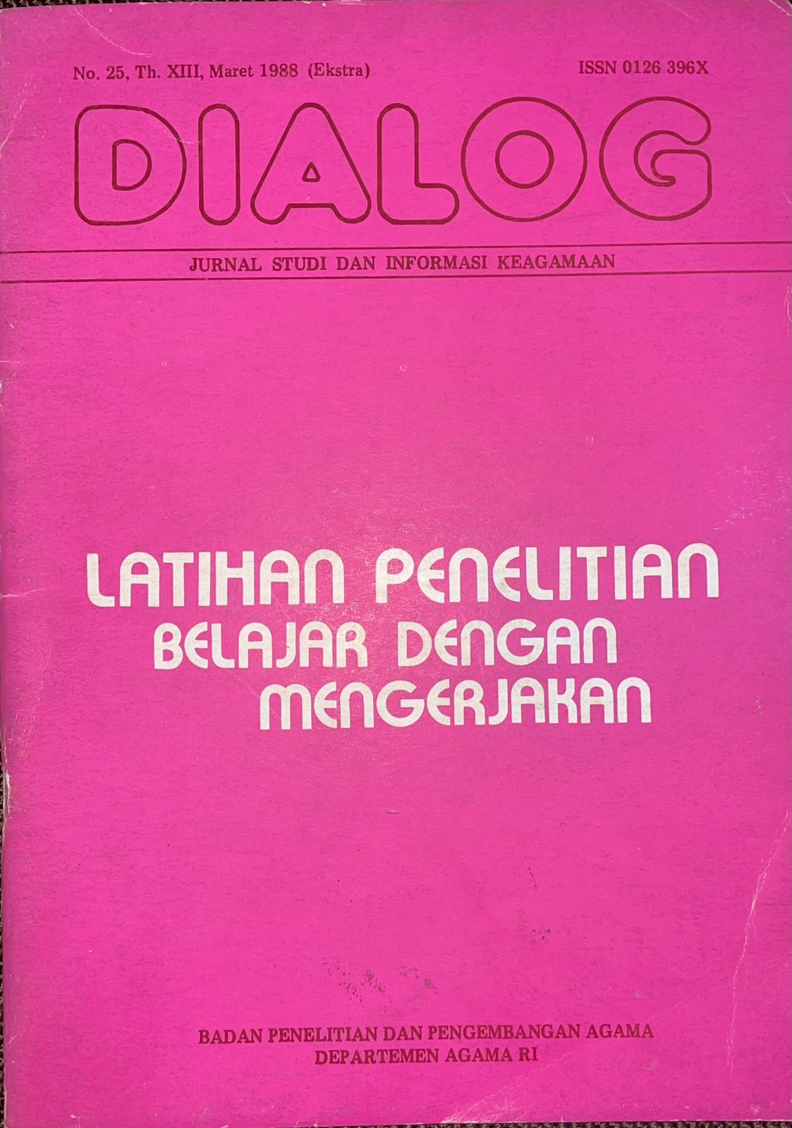 Jurnal Dialog No. 25, Th. XIII, Maret 1988 (Ekstra)