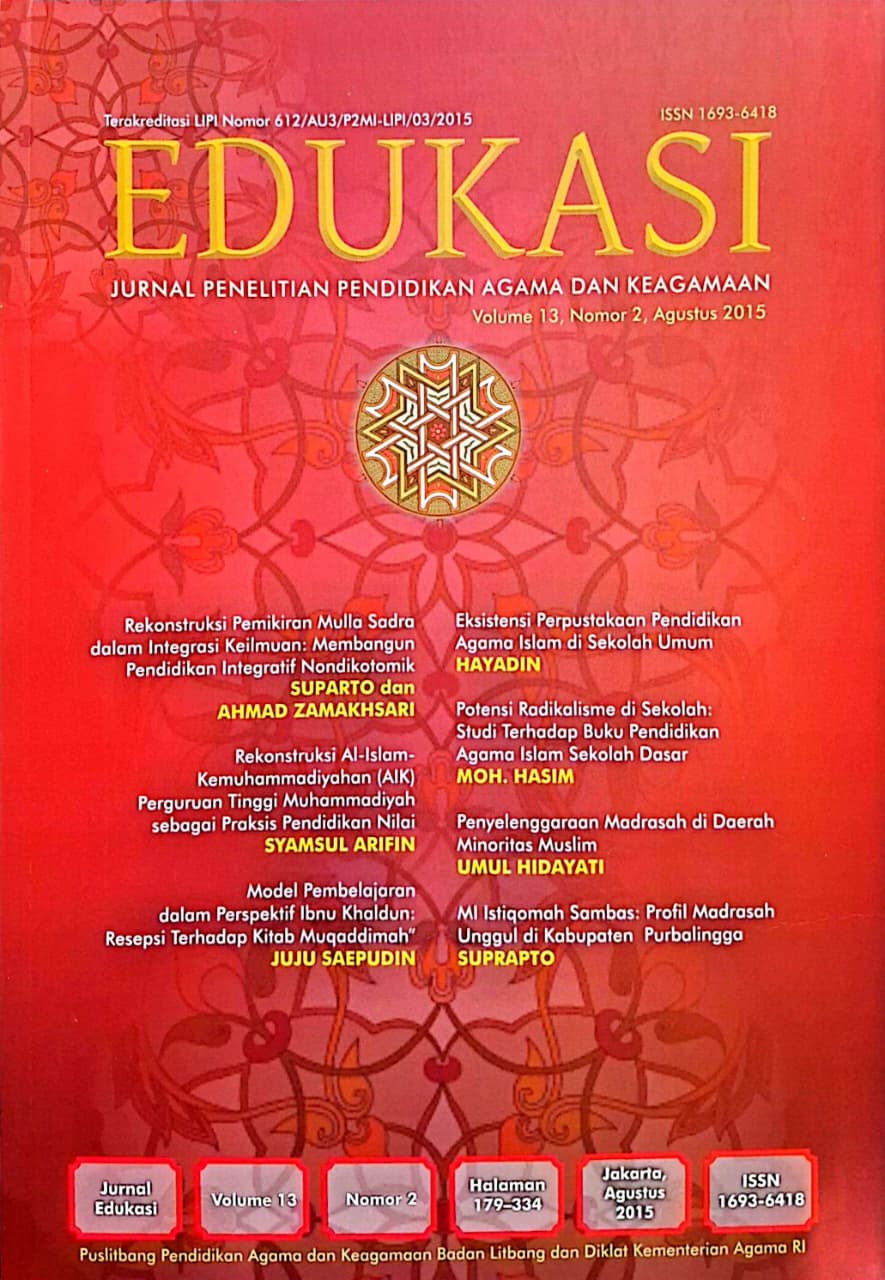 Jurnal Edukasi Volume 13, No. 2, Agustus 2015