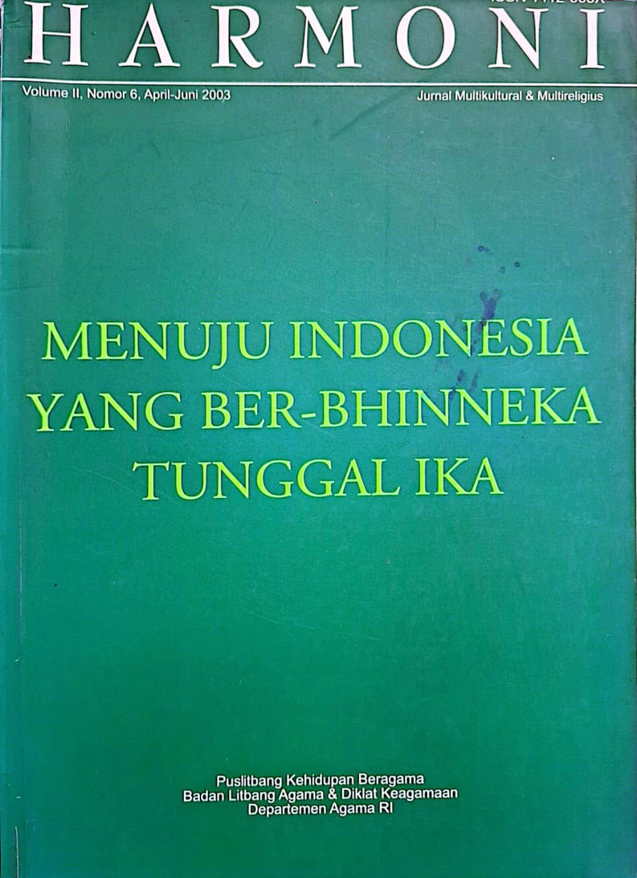 Jurnal Harmoni Volume II, Nomor 6, April-Juni 2003