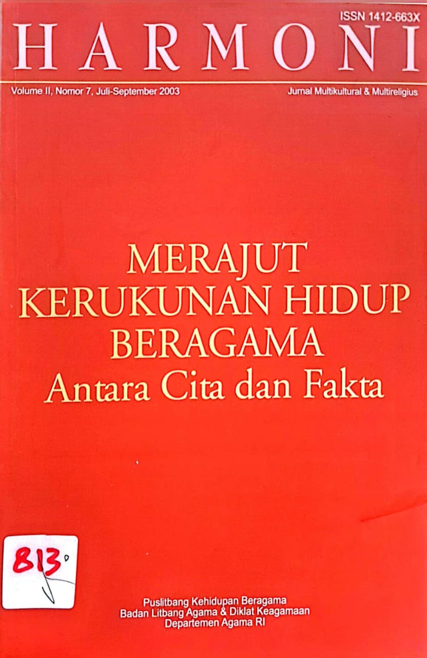 Jurnal Harmoni Volume II, Nomor 7, Juli-September 2003