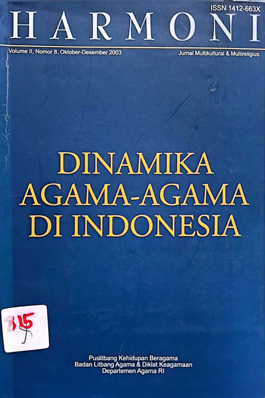 Jurnal Harmoni Volume II, Nomor 8, Oktober-Desember 2003