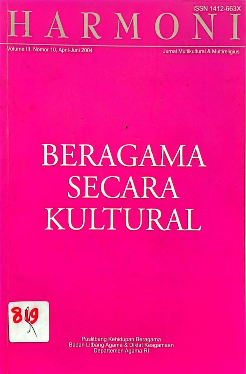 Jurnal Harmoni Volume III, Nomor 10, April - Juni 2004