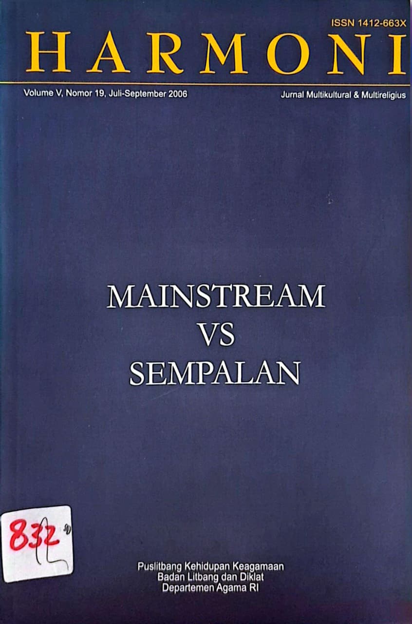 Jurnal Harmoni Volume V, Nomor 19, Juli-September 2006