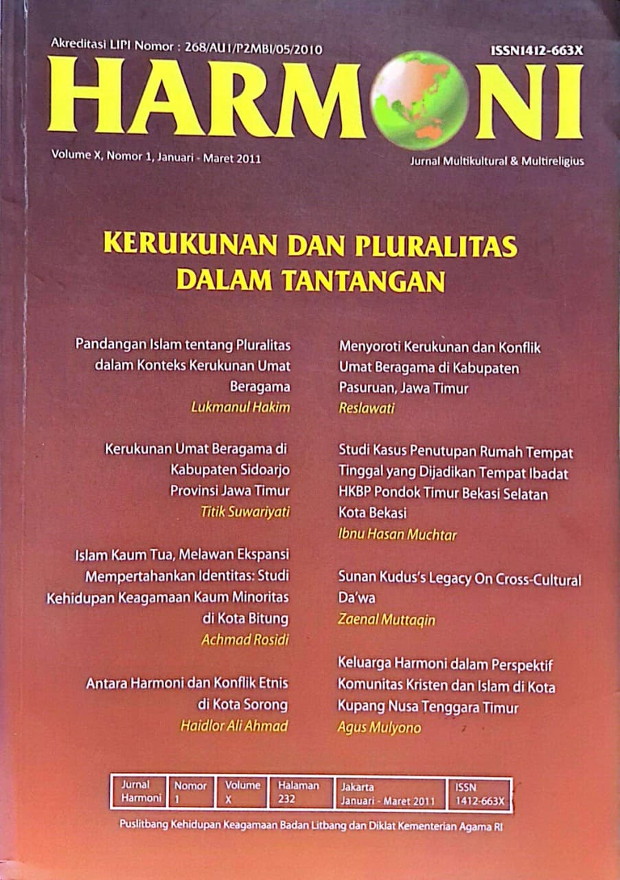 Jurnal Harmoni Volume X, Nomor 1, Januari - Maret 2011