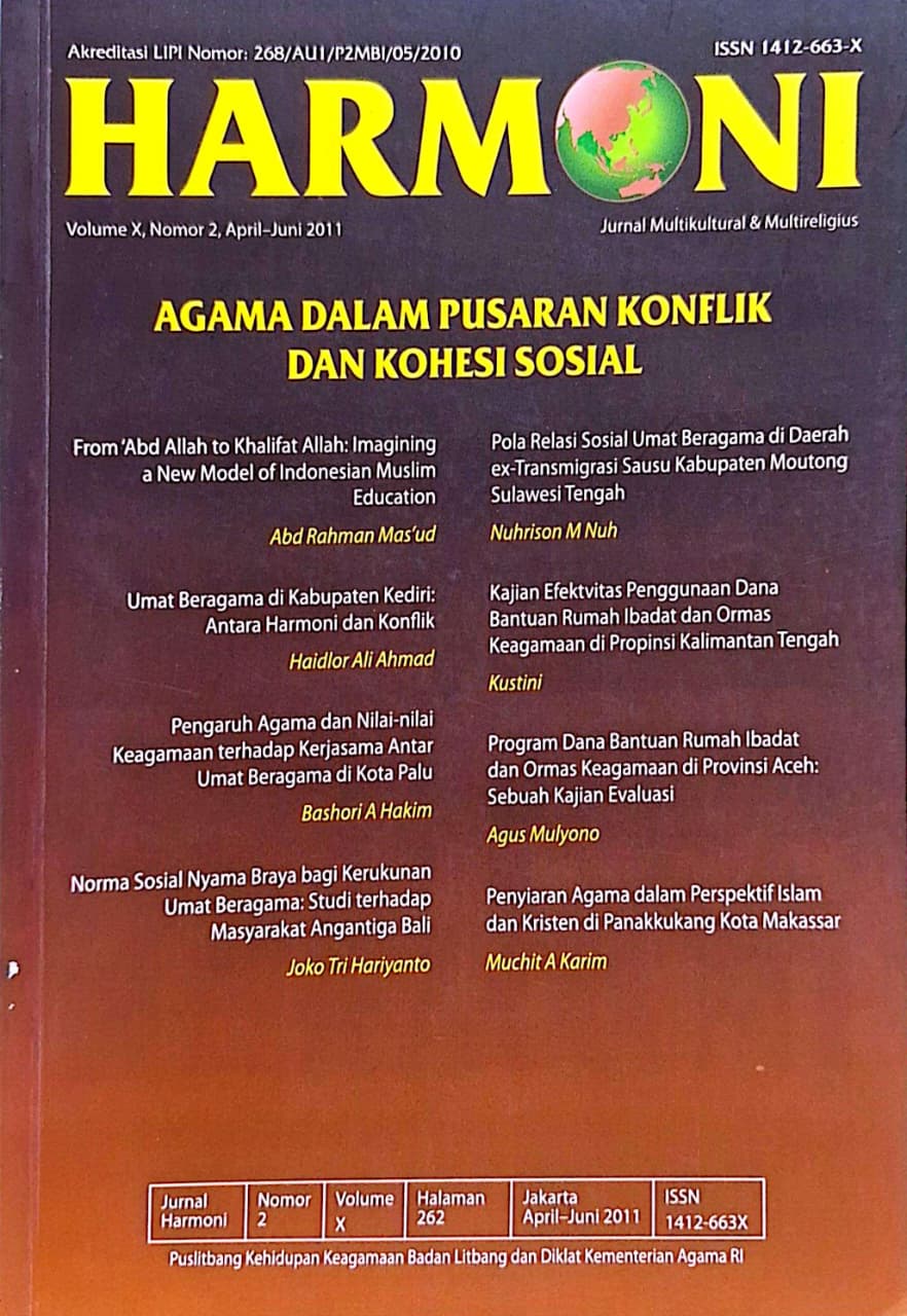 Jurnal Harmoni Volume X, Nomor 2, April - Juni 2011