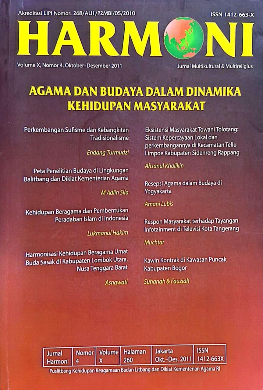 Jurnal Harmoni Volume X, Nomor 4, Oktober-Desember 2011