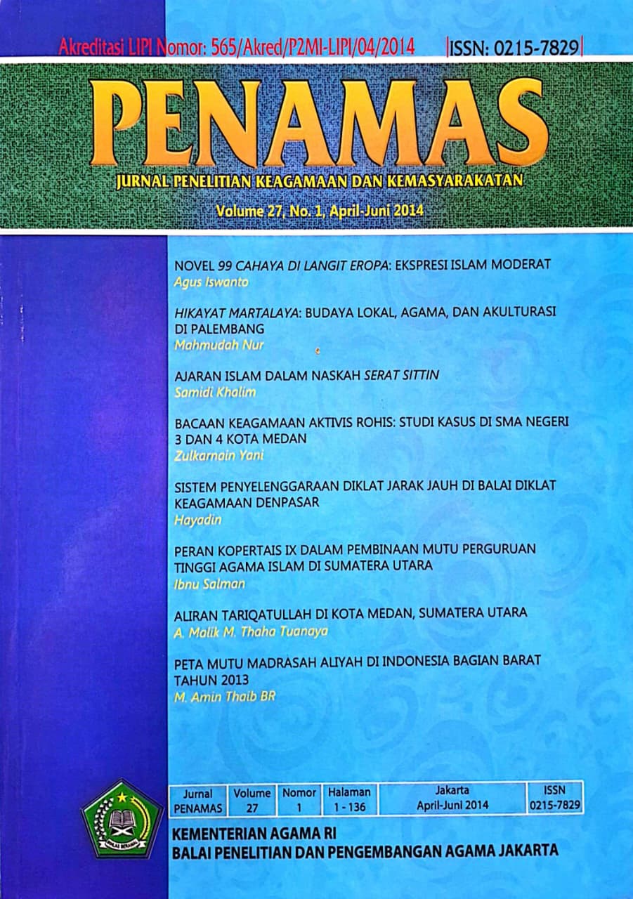 Jurnal Penamas Volume 27 Nomor 1, April-Juni 2014