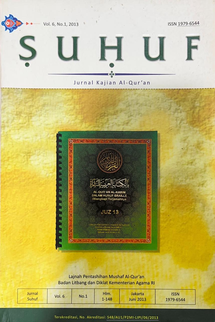 Jurnal Suhuf Vol. 6, No. 1, 2013