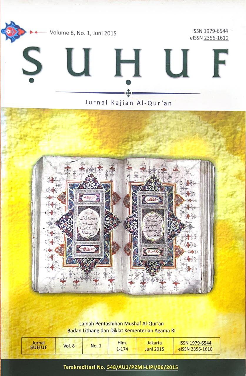 Jurnal Suhuf Volume 8, No. 1, Juni 2015
