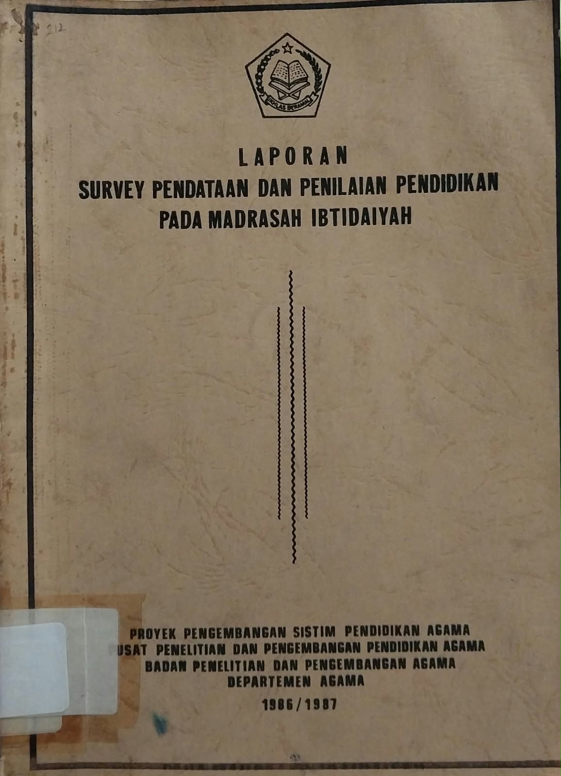Laporan Survey Pendataan dan Penilaian Pendidikan pada Madrasah Ibtidaiyah