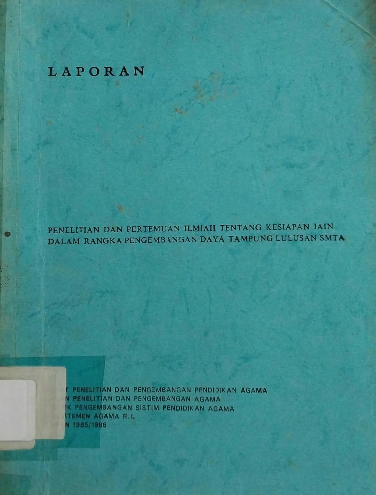 Penelitian dan Pertemuan Ilmiah tentang Kesiapan Lain dalam Rangka Pengembangan Daya Tampung Lulusan SMTA