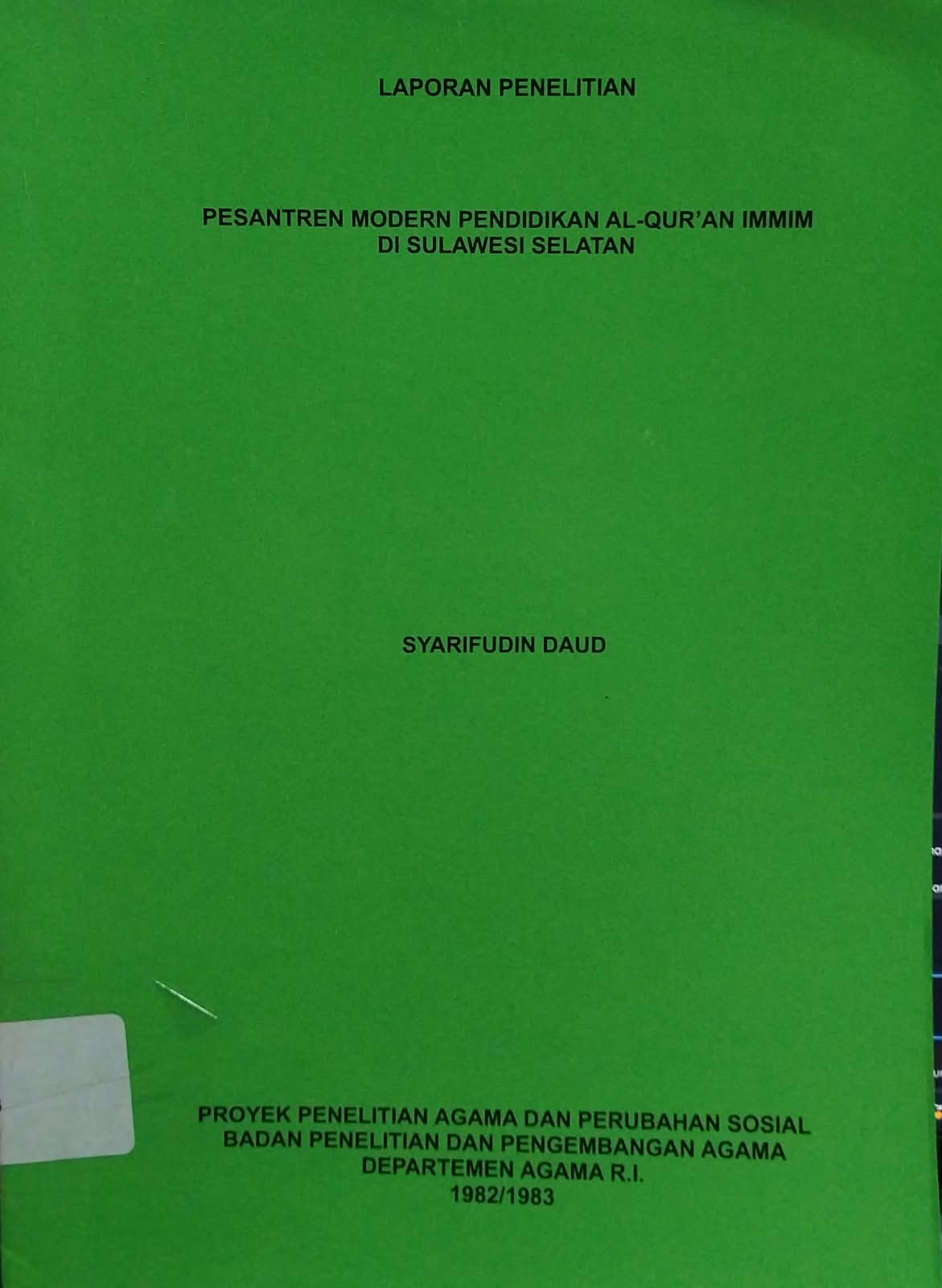 Pesantren Modren Pendidikan AL-Qur'an IMMIM di Sulawesi Selatan