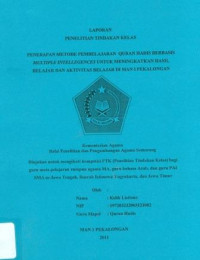 Image of Laporan Penelitian Tindakan Kelas Penerapan Metode Pembelajaran Quran Hadis Berbasis Multiple Intellegences Untuk Meningkatkaan Hasil Belajar Dan Aktivitas Belajar Di MAN 1 Pekalongan