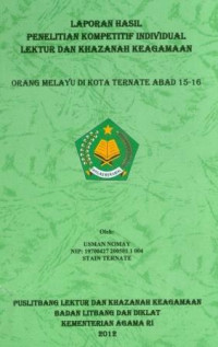 Image of Laporan Hasil Penelitian Orang Melayu di Kota Ternate Abad 15-26