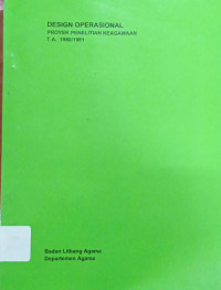 Image of Design Operasional Proyek Penelitian Keagamaan T.A 1980/1981