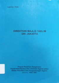 Image of Direktori Majlis Taklim DKI Jakarta : Laporan PDIA