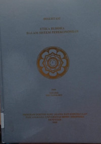 Image of Disertasi : Etika Budaya dalam Sistem Perekonomian