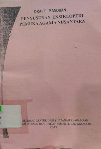 Image of Draft panduan penyusunan ensiklopedi pemuka agama nusantara