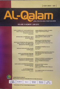 Image of Jurnal Al-Qalam Volume 19 Nomor 1, Juni 2013