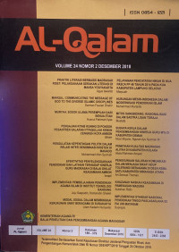 Image of Jurnal Al-Qalam Volume 24 Nomor 2, Desember 2018