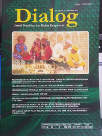Image of Jurnal Dialog Volume 36 Nomor 2, Desember 2013