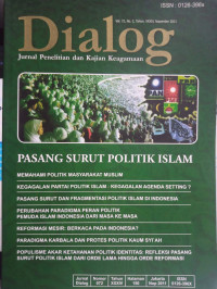 Image of Jurnal Dialog Vol. 72, No. 2 Tahun XXXIV, Nopember 2011