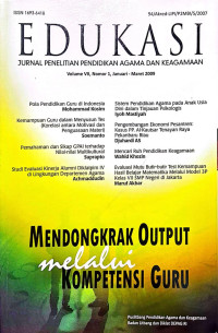 Image of Jurnal Edukasi Volume VII, Nomor 1, Januari - Maret 2009