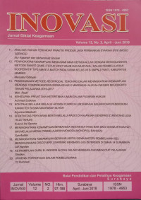 Image of Jurnal Inovasi Volume 12, No. 2, April-Juni 2018