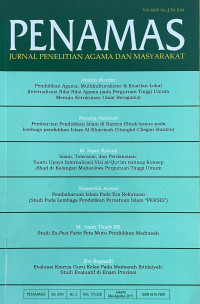 Image of Jurnal Penamas Vol. XXIV No. 2 Th. 2011