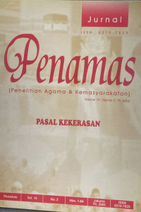 Image of Jurnal Penamas Volume 15 Nomor 2, Tahun 2002