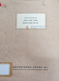 Image of Kebijaksanaan Badan Litbang Agama Memasuki Tahun 1980/1981
