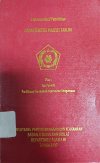 Image of Laporan Hasil Penelitian : Karakteristik Majelis Taklim