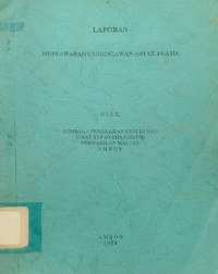 Image of Laporan Musyawarah Cendikiawan Antar Agama