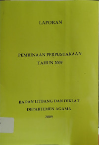 Image of Laporan Pembinaan Perpustakaan Tahun 2009