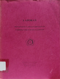 Image of Laporan Penyelenggaraan Kegiatan Tadqiq Lektur Keagamaan
