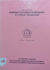 Image of Laporan Seminar Pendidikan Demokrasi di Pondok Pesantren
