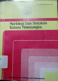 Image of Morfologi dan Sintaksis Bahasa Mawasangka