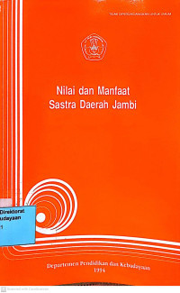 Image of Nilai dan Manfaat Sastra Daerah Jambi