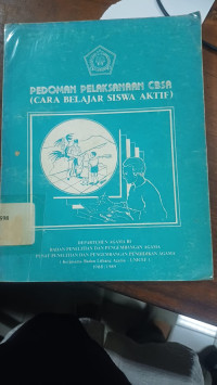 Image of Pedoman Pelaksanaan CBSA (Cara Belajar Siswa Aktif)