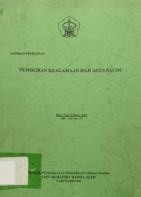 Image of Pemikiran Keagamaan Haji Agus Salim