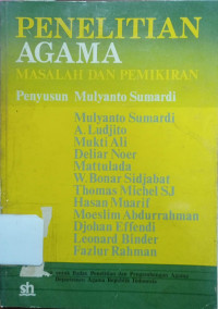 Image of Penelitian Agama : Masalah dan Pemikiran