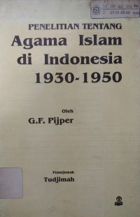 Image of Penelitian Tentang Agama Islam Di Indonesia 1930-1950