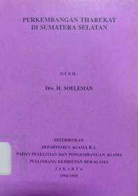 Image of Perkembangan Tharekat di Sumatera Selatan