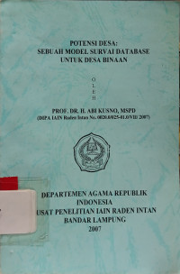 Image of Potensi Desa : Sebuah Model Survai Database untuk Desa Binaan
