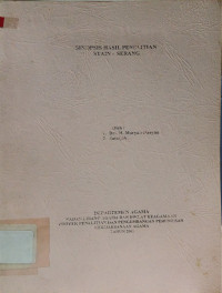 Image of Sinopsis Hasil Penelitian STAIN - Serang