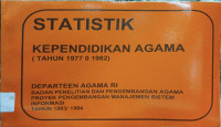 Image of Statistik Kependidikan Agama (Tahun 1977-1982)
