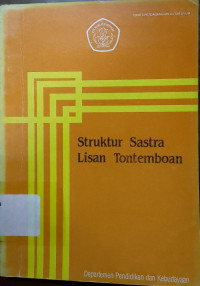 Image of Struktur Sastra Lisan Tontemboan
