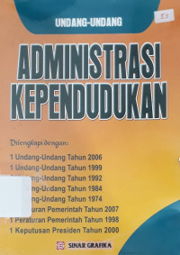 Image of Undang-Undang Administrasi Kependudukan