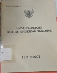 Image of Undang-undang SIstem Pendidikan Nasional
